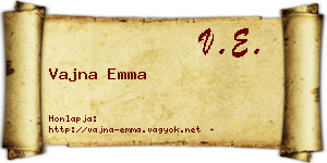 Vajna Emma névjegykártya